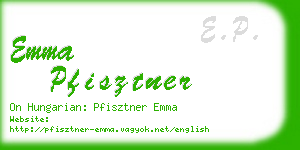 emma pfisztner business card